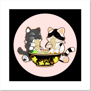 Ramen Cat Anime Kawaii Japanese Gift Kitty Kitten Posters and Art